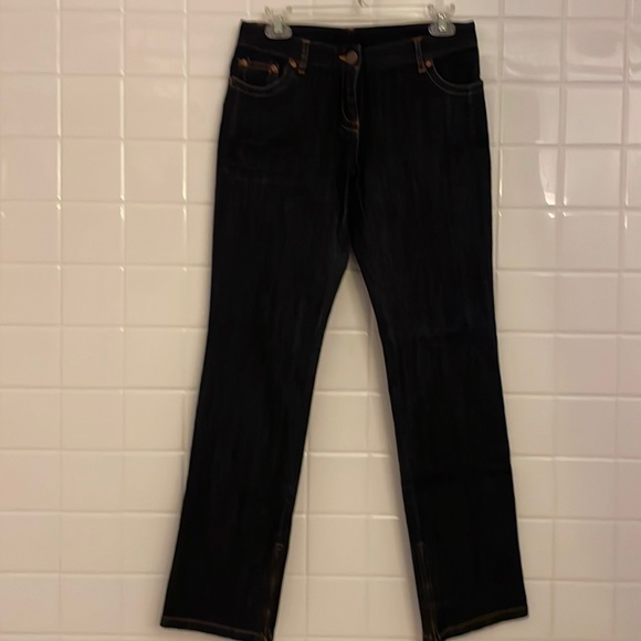 INC 5 pockets jeans, size 4. Dark blue. Zippered hems. Straight legs. - Picture 7 of 15
